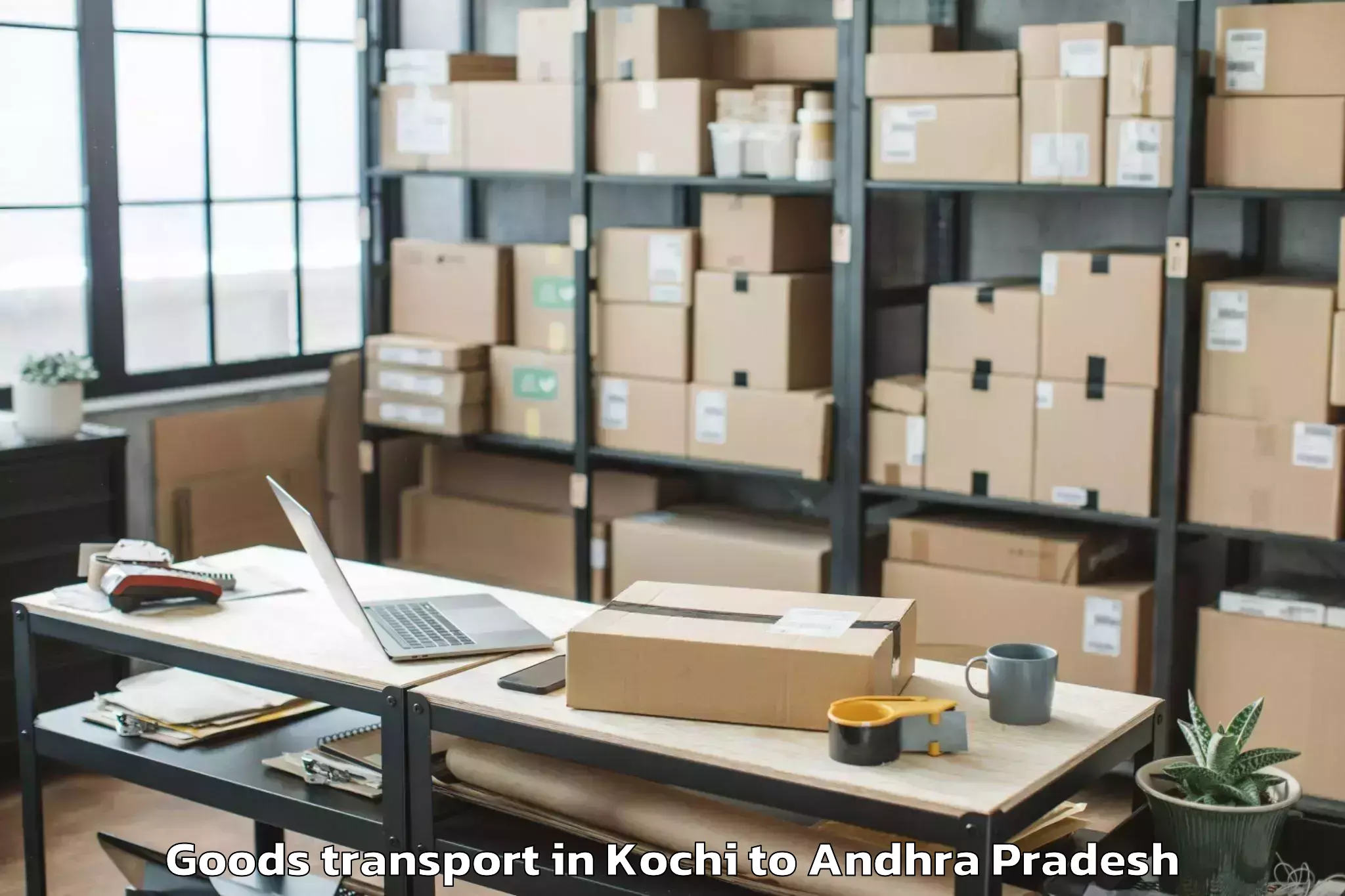 Book Kochi to Dachepalle Goods Transport Online